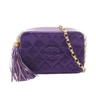 Chanel Pre-owned Vintage Stoffen Crossbody Tas - Dames - Pre-owned - Paars - Maat: ONE Size