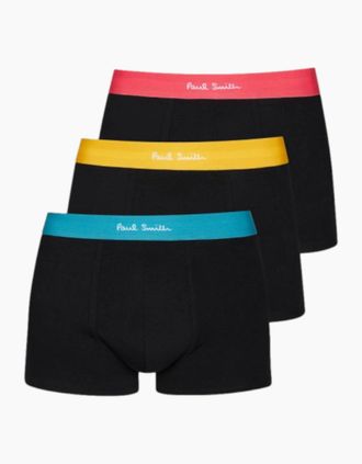 Paul Smith Mens PS Paul Smith 3 Pack Mix Trunks 79 BLACK - Size: 35/34/32