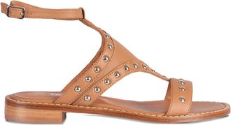 Via Roma 15 studded ankle-strap sandals - women - Calf Leather/Calf Leather/Calf Leather - 36 - Neutrals