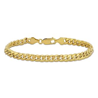 Amour 6.15mm Miami Cuban Link Chain Bracelet In 10K Yellow Gold, 7.5 In