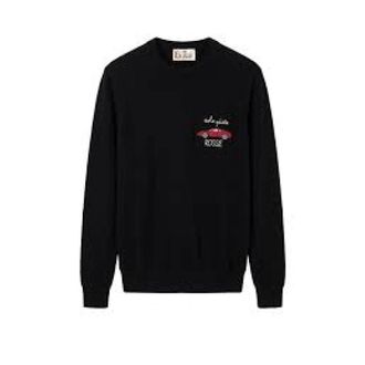 MC2 Saint Barth Lichtgewicht trui met ronde hals - Heren - Sweatshirts & Hoodies - Zwart - Maat: L
