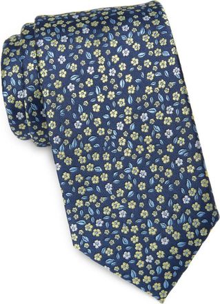 Tommy Hilfiger Botanical Tie in Navy/Yellow at Nordstrom Rack