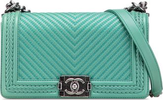 Chanel Jongens Flap Bag Chevron Steek