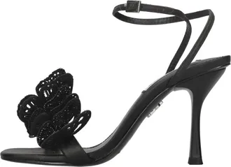 Steve Madden Azariah Hoge Sandaal - Dames - Sandalen met hakken - Zwart - 39 EU - Leer - Schoenen