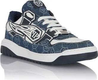 Philipp Plein Low-Top Sneakers Moonwalker Denim Men in Darkblue at Nordstrom, Size 40