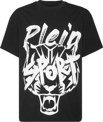 Plein Sport Mykonos Fit T-Shirt - Heren - Sportshirts - Zwart - S - Denim - Fitness