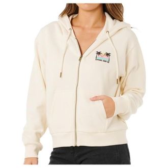 Rip Curl Aloha Zip Thru Sweat- & Trainingsjacke f&uuml;r Damen | wei&szlig;/beige