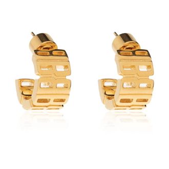 Balenciaga Nano Hoop Oorbellen - Dames - Oorbellen - Geel - ONE Size - Accessoires