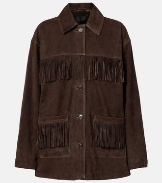 Nili Lotan Giacca Foudre in suede con frange