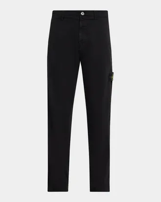 Stone Island Men & apos;s Cotton-Stretch Flat-Front Pants