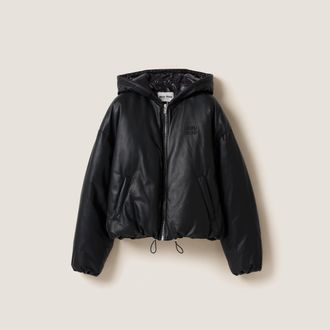 Miu Miu Padded nappa leather jacket