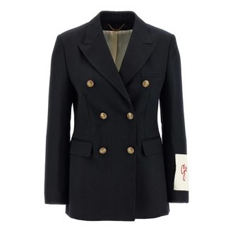 Golden Goose Dames, Jassen, Blauw, Maat: 2XS Wol