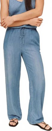 Bella Dahl Wide Leg Drawstring Pant In Indigo Harbor Wash