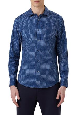 Bugatchi Axel Button-Up Shirt in French Blue at Nordstrom, Size Small