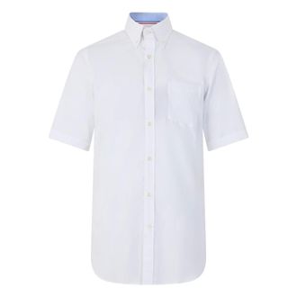 Paul & Shark Overhemden, Heren, Wit, XS, Katoen, Short Sleeve Shirt