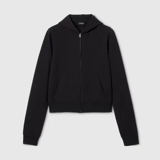 Gucci Cotton Jersey And Cashmere Zip Jacket, Black, Ready-to-wear