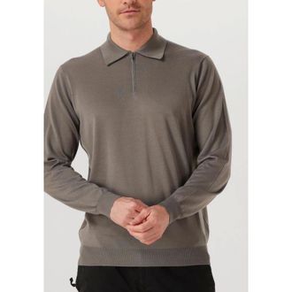 FILIPPO DE LAURENTIIS Tops, Heren, Grijs, 3Xl, Wol, Polo Zip Ml R Merino