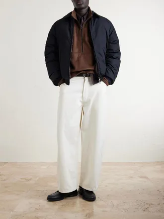 Auralee Silk-Fleece Half-Zip Sweatshirt