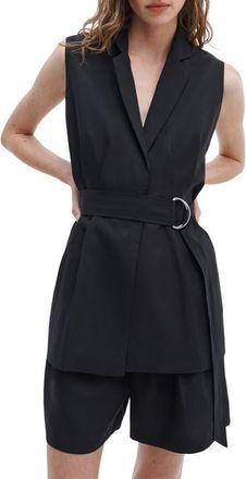 Rag & Bone Mandi Belted Vest in Black at Nordstrom, Size Xx-Small