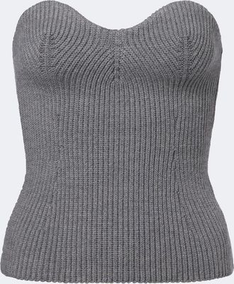 Jil Sander Wool-blend bustier top