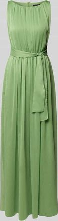 Swing Abendkleid mit Bindegürtel in Hellgruen, Größe 40