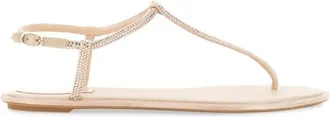 Rene Caovilla Beige Round Toe Sandals
