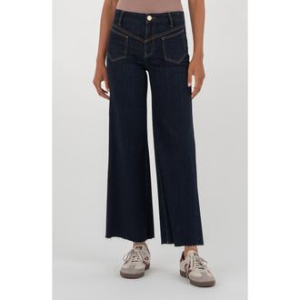Kut from the Kloth High Waist Raw Hem Wide Leg Jeans in Sustain at Nordstrom Rack, Size 14P