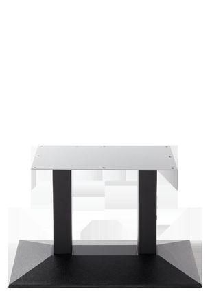 Netfurniture Black Cast Iron Pyramid Table Base - Twin - Coffee Height - 480 Mm