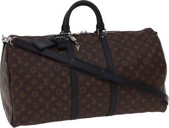 Louis Vuitton Keepall Bandouliere Monogram Canvas Brown Canvas Handbag (Pre-Owned)