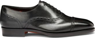 Santoni Oxford Schoenen - Heren - Nette schoenen - Zwart - 44 EU - Leer - Schoenen