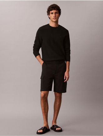 Calvin Klein Jeans Calvin Klein Mens 90s Straight Chino Cargo Shorts - Black - 29