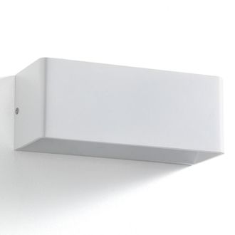 Oresteluchetta Aplique de pared led de aluminio blanco mate 10x25x10 cm