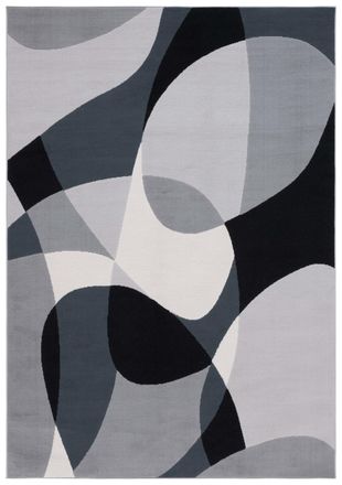 Safavieh Alfombra poli&eacute;ster grigio/nero avorio 160 x 229 cm