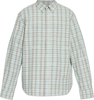 Off-white Geruit Overhemd - Heren - Casual Overhemden - Blauw - M - Katoen - Overhemden