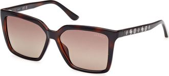 Guess GU00099 Polarized 52H Womens Sunglasses Tortoiseshell Size 55