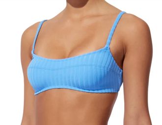 Solid & Striped Elsa Ribbed Top In French Blue