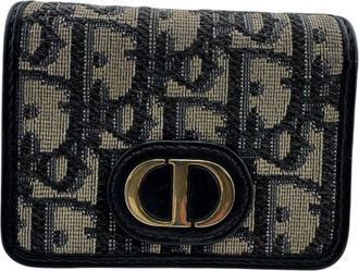 Dior Navy Canvas Wallet (Tri-Fold) (Pre-Owned)