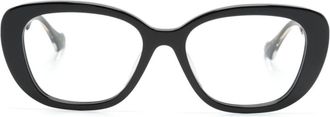 Gucci rectangle-frame glasses - women - Acetate - 54 - Black