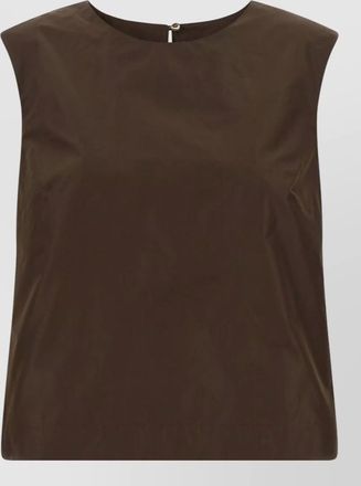 P.A.R.O.S.H. polyester round-neck cutout blouse