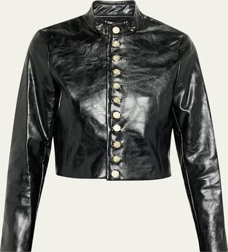 Alice & Olivia Emerson Vegan Leather Jacket