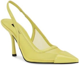 Nine West Jermain Slingback Pointed Toe Pump in Light Green at Nordstrom, Size 10.5