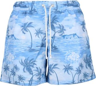 Palm Angels Boxer Mare - Heren - Strandmode - Blauw - S - Polyester - Badmode