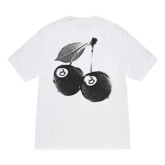 St&uuml;ssy Cherries T-Shirt Oversized White 1905066-WHIT