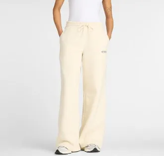 New Balance Donna Reimagined Fleece Wide Leg Pant in Beige, Taglia 2XL