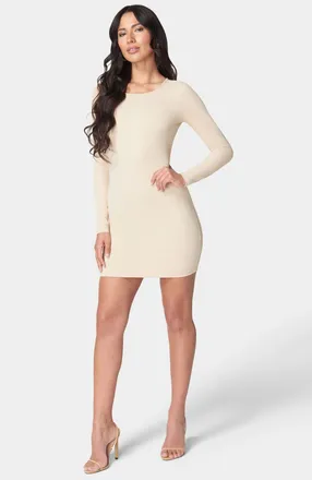 Bebe Womens Tie Back Knit Mini Dress