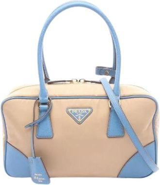 Prada Borsa a mano 2way Re-Edition 1978 in Nylon e Pelle Saffiano Pre-owned - - Pre-owned - Donna - Beige - ONE SIZE