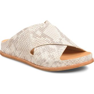 Kork-ease Tutsi Slide Sandal in Taupe Snake at Nordstrom, Size 11