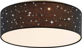 Lindby L&aacute;mpara De Techo Led ellamina En Negro Textura, Tela, Tejido, Seda - Lindby