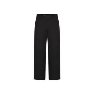 Comme Des Gar&ccedil;ons Wide-leg Cotton Trousers - male - Comme des Gar&ccedil;ons - Wide Trousers - Black - L - Trousers