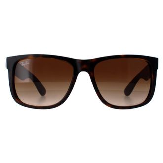 Ray-Ban Rectangle Rubber Light Havana Brown Gradient Sunglasses